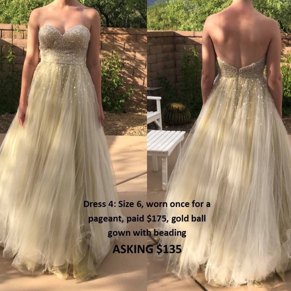 Gold Ballgown Prom Dress